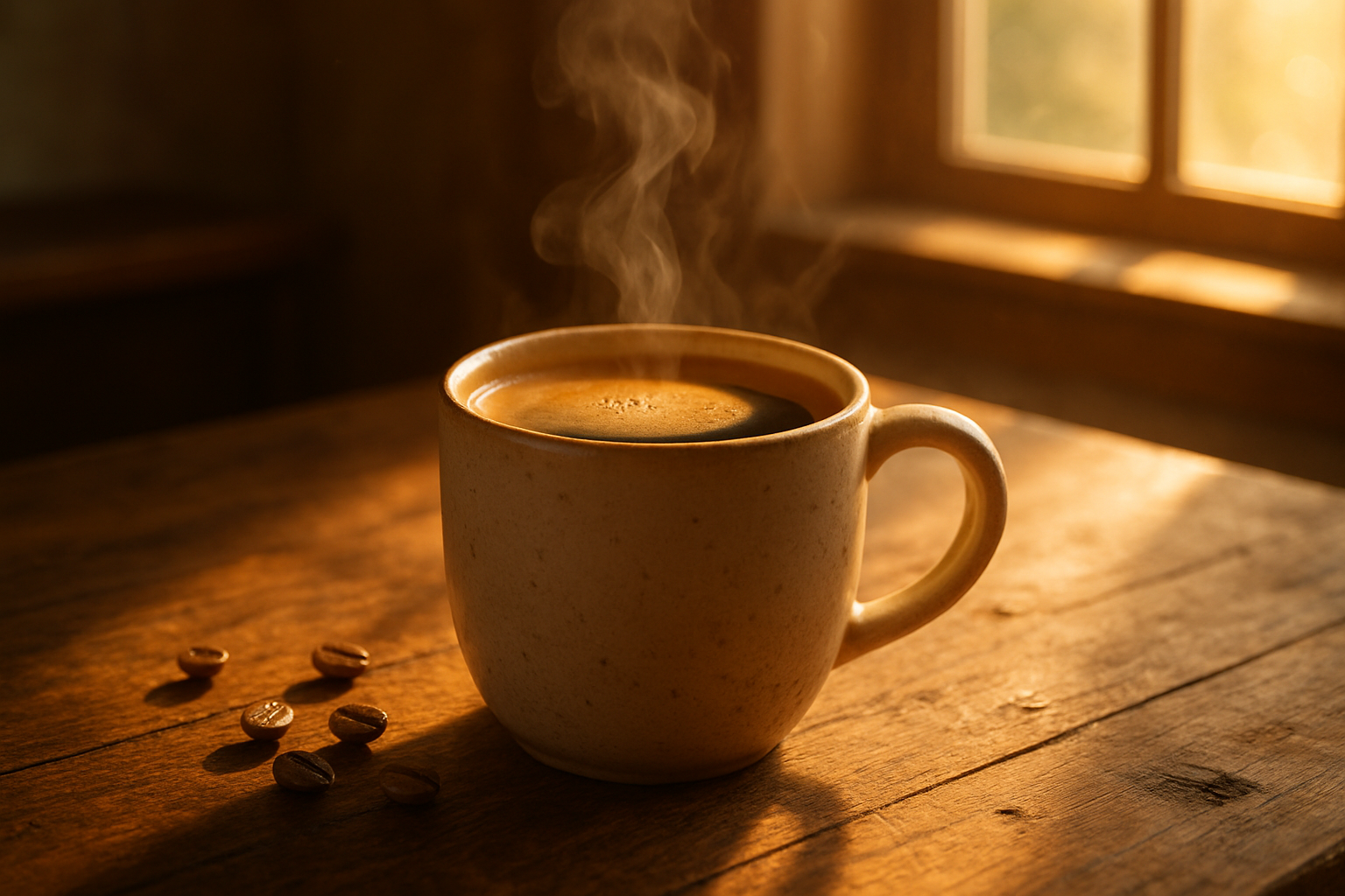 image immersive qui decris Un café bien préparé, simple à déguster et à démarrer votre journée !